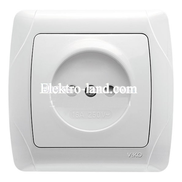 Розетка без заземления белая VIKO CARMEN 90561007